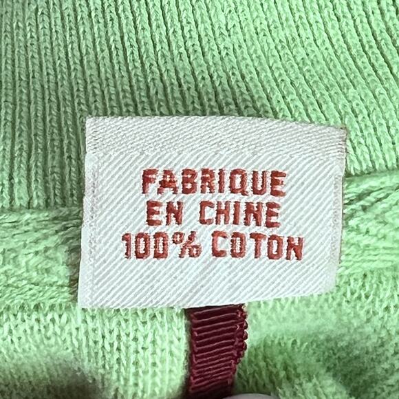 Tommy Bahama Half Zip Small Pullover Sweater Green 100% Cotton Men’s Golf Shirt - Picture 7 of 11